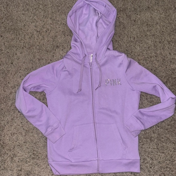 PINK Victoria's Secret Jackets & Blazers - PINK bling zip up jacket
